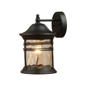 Madison 1 Light Outdoor Wall Sconce In Matte Black
