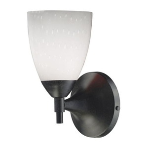 Celina 1 Light Sconce In Dark Rust And Simple White
