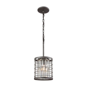 Nadina 1 Light Pendant In Silverdust Iron With Clear Crystal