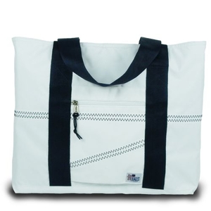 Newport Large Tote - White And Blue