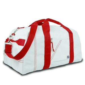 Newport Xl Square Duffel - White And Red