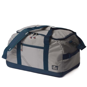 Sailcloth Silver Spinnaker Racer Duffel, Silver with Blue Trim