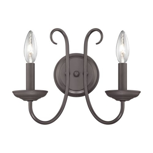 Williamsport 2 Light Wall Sconce In Oil Rubbed Bronze