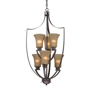 Foyer Collection 6 Light Chandelier In Oil Rubbed Bronze