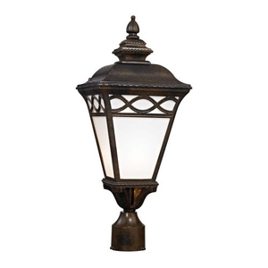 Mendham 1 Light Post Lantern In Hazelnut Bronze