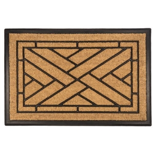Diagonal Tiles 24X36 Recycled Rubber & Coir Doormat