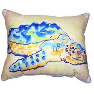 Loggerhead Turtle Large Indoor Outdoor Pillow