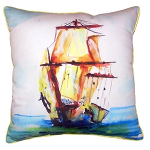 Tall Ship Small Outdoor Indoor Pillow