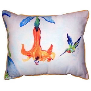 Hummingbird & Trumpet Vine Extra Large Pillow