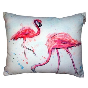 Funky Flamingos No Cord Pillow