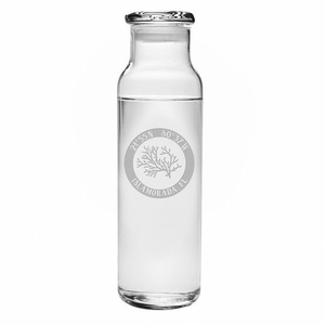 Custom Coordinates Coral Water Bottle