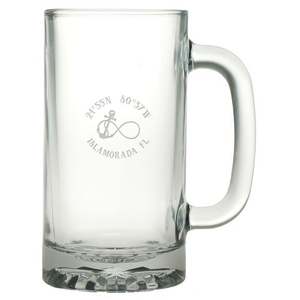 Custom Coordinates Infinity Anchor Pub Beer Mug S/4