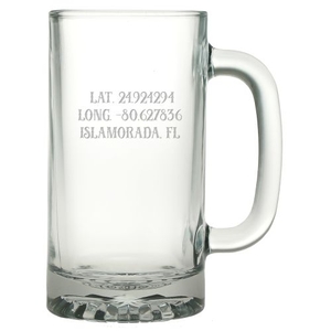 Custom Latitude Longitude Pub Beer Mug S/4