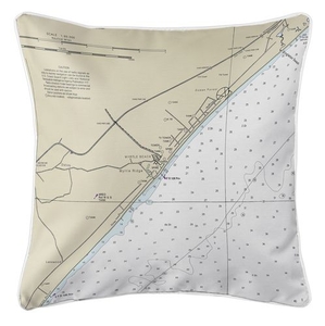 Myrtle Beach, SC Nautical Chart Pillow