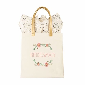 Matron Of Honor Floral Canvas Tote