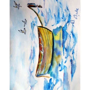 Yellow Rowboat Door Mat 30X50