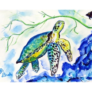 Yellow Sea Turtle Doormat 18X26