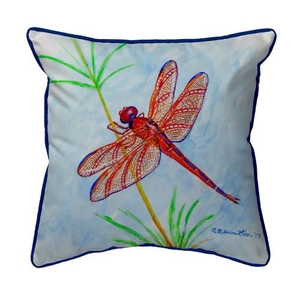 Red Dragonfly Large Pillow 18X18