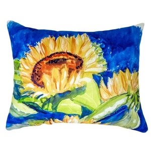 Gold Rising Sunflower No Cord Pillow 16X20