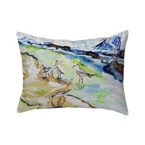 Sandpipers & Heron No Cord Pillow 16X20