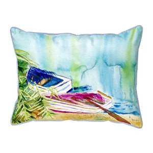 Watercolor Rowboats Small Pillow 11X14