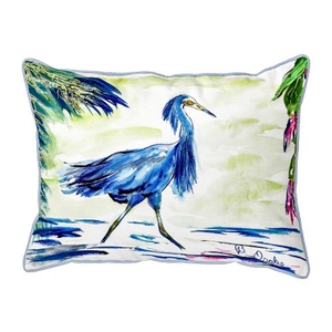 Blue Egret  Indoor/Outdoor Extra Large Pillow 20X24