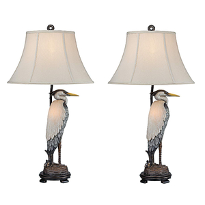 Heron Night Light Table Lamp Set of 2