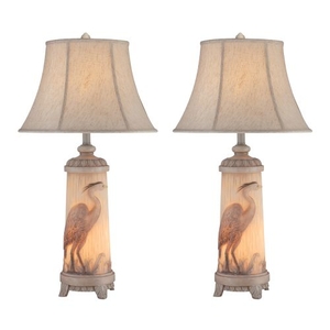 Heron Night Light Table Lamp (Set Of 2)