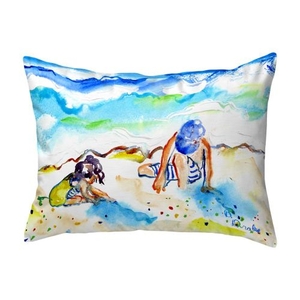 Playing in Sand No Cord Pillow 16x20