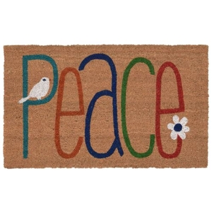 Liora Manne Natura Peace Indoor/Outdoor Mat Natural 18"X30"