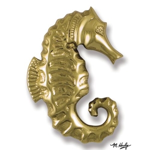 Seahorse Door Knocker, Brass (Premium)