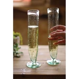 Tall Recycled Champagne Flute Set of 6