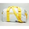 Sailcloth Cabana Small Duffel, White with Yellow