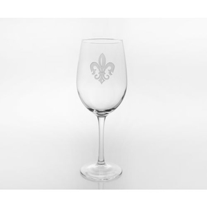 Grand Fleur De Lis White Wine Glasses, Set of 4