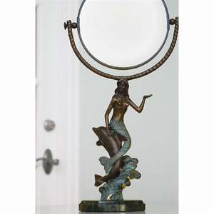 Mermaid With Dolphin Mirror