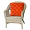 Liora Manne Visions I Crochet Tile Indoor/Outdoor Pillow Orange 20" Square