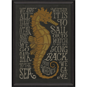 We Are All Tied To The Ocean - Black- Framed Art
