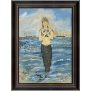 Prudence Island Mermaid Framed Art