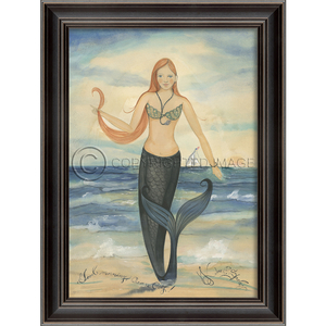 Good Morning Ocean City Mermaid Framed Art