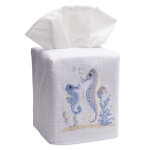 Seahorse & Baby Tissue Box Cover  