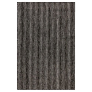 Liora Manne Carmel Texture Stripe Indoor/Outdoor Rug Black 39"X59"