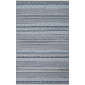 Liora Manne Cosmos Gypsy Stripe Indoor/Outdoor Rug Blue 42"X66"