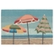 Liora Manne Frontporch Beach Umbrellas Indoor/Outdoor Rug Aqua 24"X36"