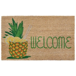 Liora Manne Natura Welcome Pineapple Outdoor Mat Natural 18"X30"