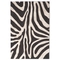 Liora Manne Visions I Zebra Indoor/Outdoor Rug Black 24"X36"