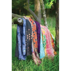 Recycled Kantha Throws-Assorted Sizes And Patterns, Set of 6