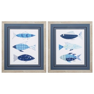 With The Flow Set of 2 Framed Beach Wall Art