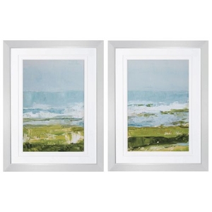Coastal Overlook Set of 2 Framed Beach Wall Art