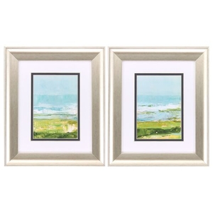 Coastal Overlook Set of 2 Framed Beach Wall Art