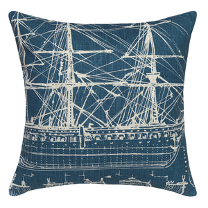 Tall Ship Linen Pillow